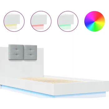 Postel Rám postele s LED 193x93x84 cm, bílý