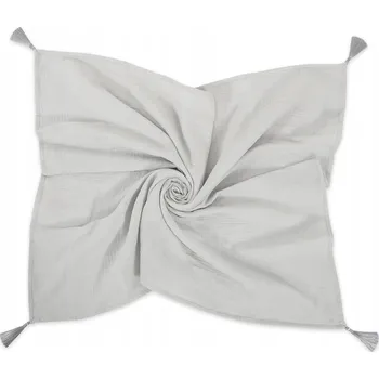 Dětská deka Mušelínová deka pro miminka s třásněmi světle šedá My Sweet Baby