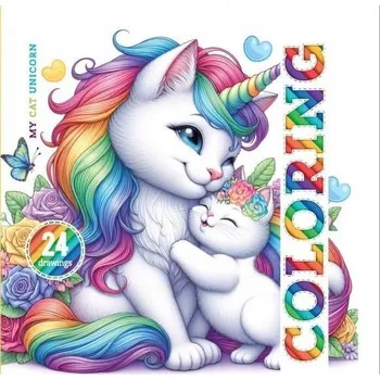 omalovánky OMALOVÁNKY 140X140 JEDNOROŽEC 24 OBRÁZKŮ
