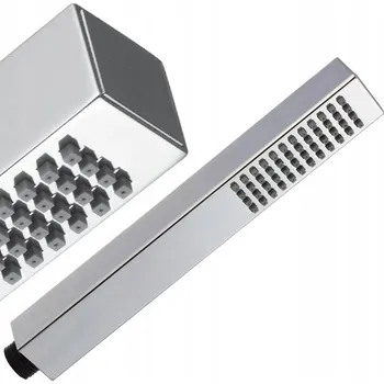 Sprchová hlavice SŁUCHAWKA PRYSZNICOWA kwadratowa čtvercová ÚSPORNÁ zrcadlový chrom SOLIDNÍ EKO