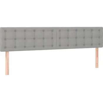 Čelo postele světle šedé 180 x 5 x 78/88 cm s nastavitelnou výškou