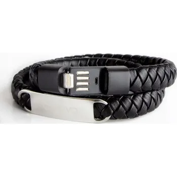 Datový kabel Kabel Nuvo USB - Apple Lightning 0,4 m černý