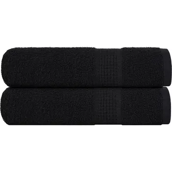 Utěrka Černé ručníky na ruce 50 x 100 cm, 100% bavlna, 2 ks