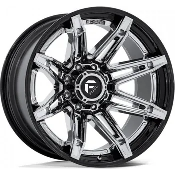 Alu kolo FUEL Alu kola Fuel 1PC FC401 BRAWL 12x22 6x135 ET-44 Chrome W/ Gloss Black Lip 87.1