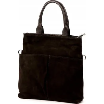 Vera Pelle kabelka z pravé kůže hnědá