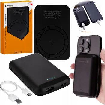 Powerbanka Indukční powerbanka MagSafe VERGIONIC 5000 mAh