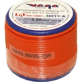 elektrický kabel Kabel LGY/H05V-K 0,50 mm2 25 m Oranžový