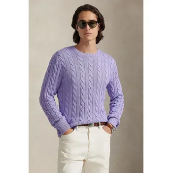 Dámské oblečení Bavlněný svetr Polo Ralph Lauren 5/1 ROVING COTTON, L, fialová, 45X