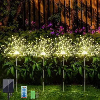 Venkovní osvětlení SUNLISKY Solární Zahradní Lampa 120 LED IP65 1200 mAh Sada 4 kusů