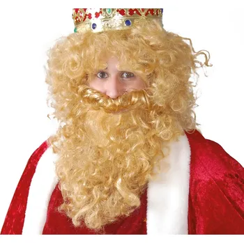 Karnevalová paruka Guirca paruka polodlouhé blond kudrnaté vlasy