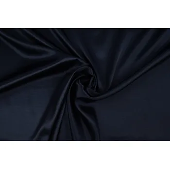 Satén elastický tmavě modrý s leskem
