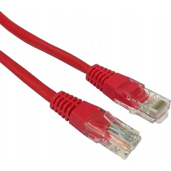 Síťový kabel Patchcord DIGITUS UTP kat. 5e 0,25 m PVC červený