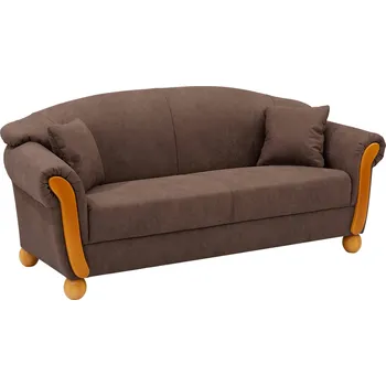 Sedací souprava Hnědá pohovka Luigi 190 x 83 x 81 100% polyester, masiv borovice