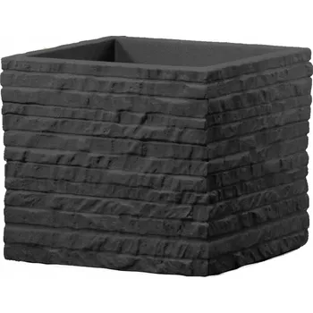 Květináč Květináč plast šedý Patio 27 cm x 27 x 24 cm Květináč Cihla