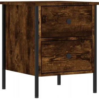 Noční stolek Industriální noční stolek kouřový dub 40 x 42 x 50 cm