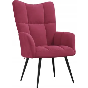 Křeslo Sametové křeslo, vínově červené, 61 x 70 x 96,5 cm