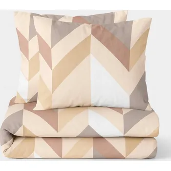 Povlečení Povlečení flanelové hřejivé 220x200 pastelová mozaika béžová