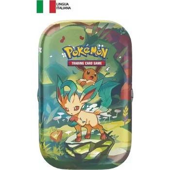Pokémon TCG: Scarlet & Violet—Prismatic Evolutions Leafeon Tin (2 boostery a 1 mince)