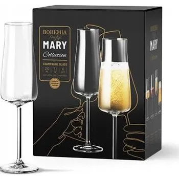 Sklenice Skleničky na šampaňské Bohemia MARY, bezbarvé, 210ml, 6 ks
