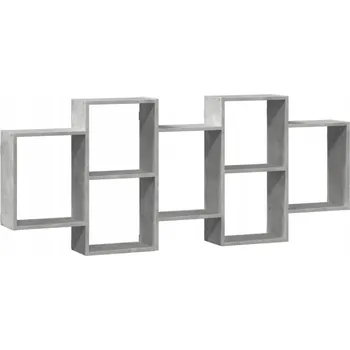 police Nástěnná police šedo-betonová 159 x 18 x 65 cm, materiál: dřevotříska