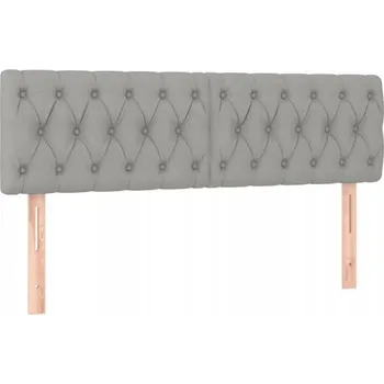 Čela postele s nastavitelnou výškou, tmavě šedá, 144x7x78/88 cm