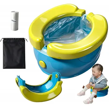 Kojenecká hygiena SKLÁDACÍ TURISTICKÝ NOČNÍK BANÁN PRO DĚTI PŘENOSNÝ TRŮN + 20 SÁČKŮ