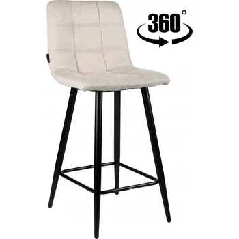 Barová židle Barová Židle nízký, barová židle čalouněná béžová otočná - TORE-S 65 cm
