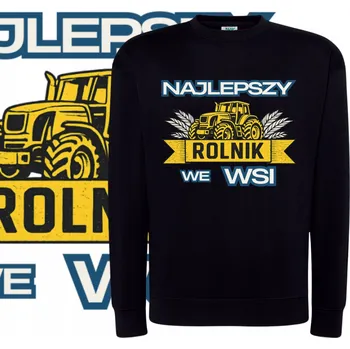 Pánská mikina Pánská Mikina Tepláková Měkká Potisk Nejlepší Farmář Traktor Vesnice Dárek L