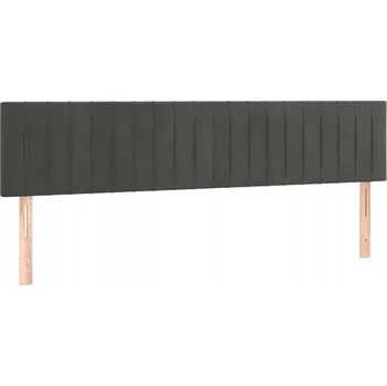 Čelo postele sametové nastavitelné, světle šedé 160x5x78/88 cm