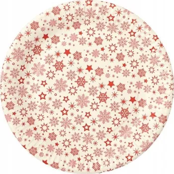 Jednorázové nádobí Vánoční talíře Boží Hod Vánoční Zima na jedno použití papírové 23cm 30 ks