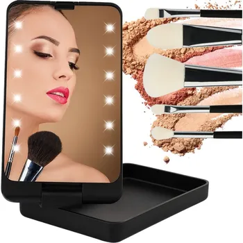 Kosmetické zrcátko Cestovní kosmetické zrcátko s podsvícením