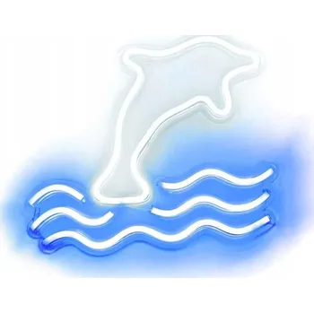 Obraz Neon na zeď LED na USB DELFÍN noční lampa do pokoje dekorace pro děti