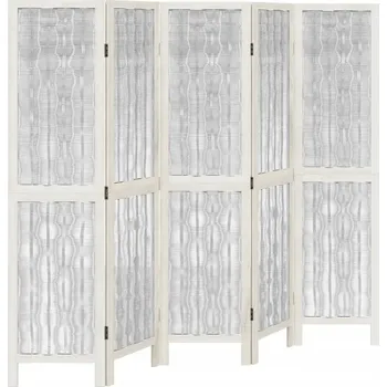 Paraván Dekorační paraván Bílý s větvemi 175-180x160cm