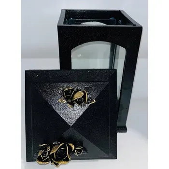 Svíčka Velká Těžká Hřbitovní Svíčka na Hrob Svíčka Pryskyřičná Černá Kaplička Pryskyřice 28cm