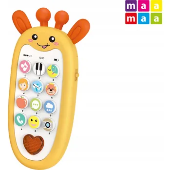 Hračka pro nejmenší Maamaa Dětský Telefon Žirafa s Efekty, 13.5 cm - Hravý telefon pro nejmenší