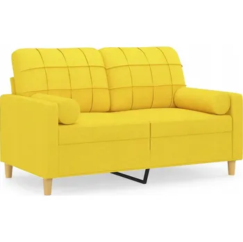 Pohovka Pohovka VidaXL 138 x 77 cm, látka (100% polyester), kov, textilenová tkanina, žlutá
