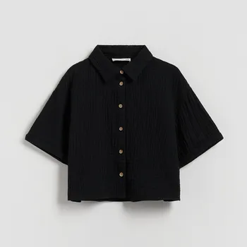 Dívčí košile Reserved - Mušelínová košile - černý - 431FW-99X - 431FW-99X-116