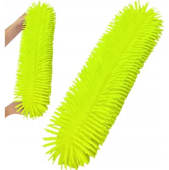 Hračka pro nejmenší Housenka chlupatá Měkká YoYo 30cm žlutá Mačkací Hračka