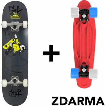 Skateboard Enuff - Skully Black 7,75" / 7,25" - skateboard Šířka desky: 7,25" - 18,4 cm