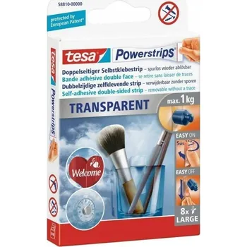 Izolační páska TESA 58810-00000-00 Samolepicí háčky, 8 ks, nosnost 1 kg