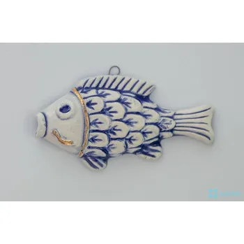 Vánoční dekorace Keramická ozdoba kapr světlý Royal Listíková