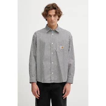 Pánská košile Bavlněná košile Carhartt WIP LS Daldry Shirt, M, černá, 99X