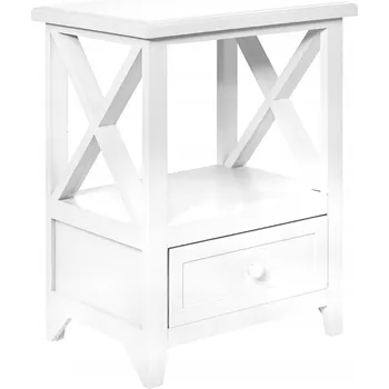 Noční stolek Noční stolek Ote bílý 1 šuplík 40x29x52,5 cm