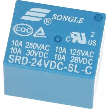 Relé RELÉ 24V 10A/250V SRD-24VDC-SL-C PŘEPÍNACÍ ORIGINÁL