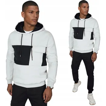 Pánská mikina Pánská mikina s kapucí světle šedá BX5911 - XL