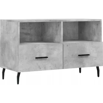 Televizní stolek Skříňka pod TV 80x36x50 cm, šedá barva betonu, materiál na bázi dřeva, gel