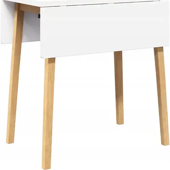 Jídelní stůl Jídelní stůl z masivního kaučukového dřeva 90/45 x 75 x 75 cm, přírodní