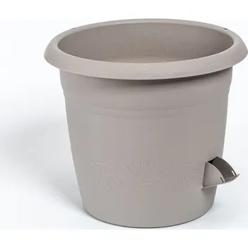 Květináč Plastia Samozavlažovací květináč Siesta ø 25 taupe