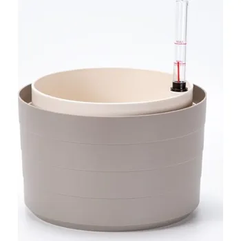 Pěstitelství Plastia Samozavlažovací květináč Berberis 30 cm bez závěsu taupe/slonová kost