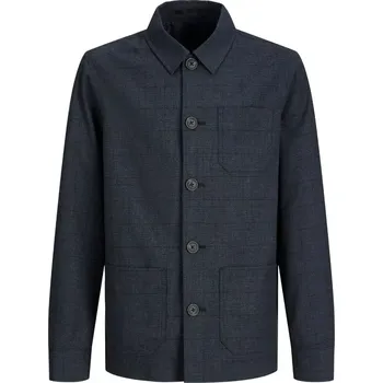 Moderní pánské sako v kostce s límečkem Jack & Jones 12287549 tmavě modré (74R)